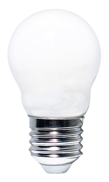 LAMPADA LED G45 serie Filament Milky, E27, 7W, FA320°, 2700K, 220Vac, LM1000, CRI80,  45*78mm, Classe D