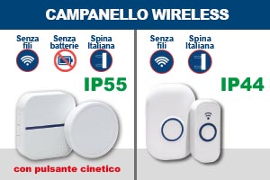 CAMPANELLI WIRELESS CON PULSANTE