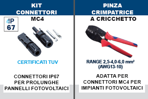 KIT CONNETTORI e PINZA CRIMPATRICE MC4