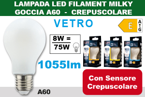 A60 in vetro con Crepuscolare