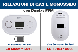 Rilevatore di monossido di carbonio e di GAS metano e GPL