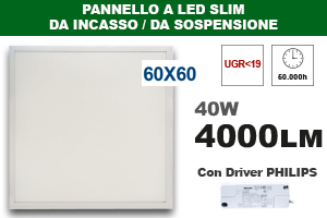 Pannello Slim 50.000h con driver PH