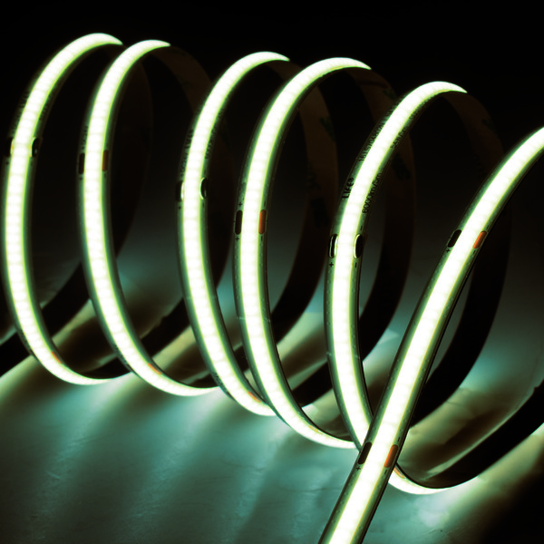 Striscia LED COB, IP20, 12V 10,8W/m, L.FREDDA 6500K ±5%, 1100lm/m, CRI90 PREZZO per 5m  - PCB 8mm