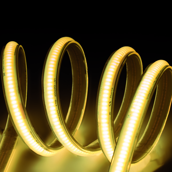 Striscia LED COB, IP65, 220Vac-240Vac 14W/m, L.NATURALE 4000K±5%, 1300lm/m, PREZZO per 50m