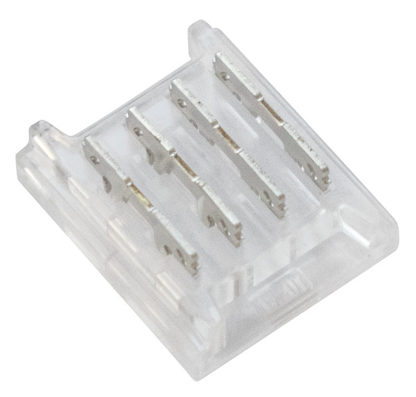 Giunto SLIM ad innesto rapido, per strisce LED SMD RGB PCB da 10mm Giunto SLIM ad innesto rapido, per strisce LED SMD RGB PCB da 10mm