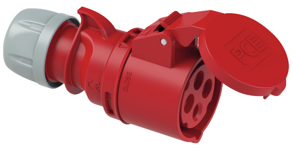 PRESA CEE INDUSTRIALE IP44, 214-6, 16A 400V, 4 POLI, COLORE ROSSO, VOLANTE PRESA CEE INDUSTRIALE IP44, 214-6, 16A 400V, 4 POLI, COLORE ROSSO, VOLANTE