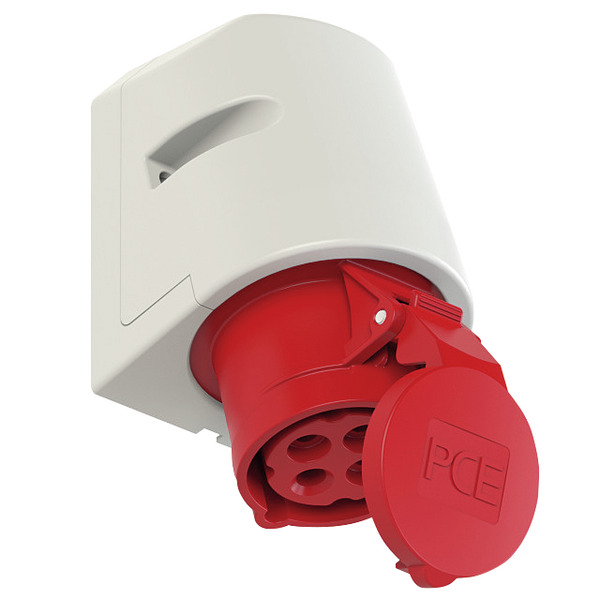 PRESA CEE INDUSTRIALE IP44, 114-6, 16A 400V, 4 POLI, COLORE ROSSO, MONTAGGIO A PARETE PRESA CEE INDUSTRIALE IP44, 114-6, 16A 400V, 4 POLI, COLORE ROSSO, MONTAGGIO A PARETE