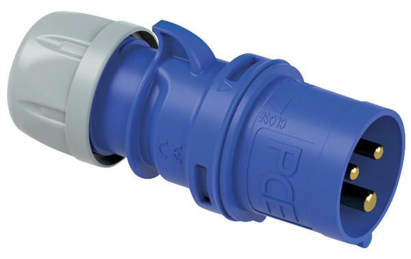 SPINA CEE INDUSTRIALE IP44, 013-6, 16A 230V, 3 POLI, COLORE BLU, VOLANTE SPINA CEE INDUSTRIALE IP44, 013-6, 16A 230V, 3 POLI, COLORE BLU, VOLANTE