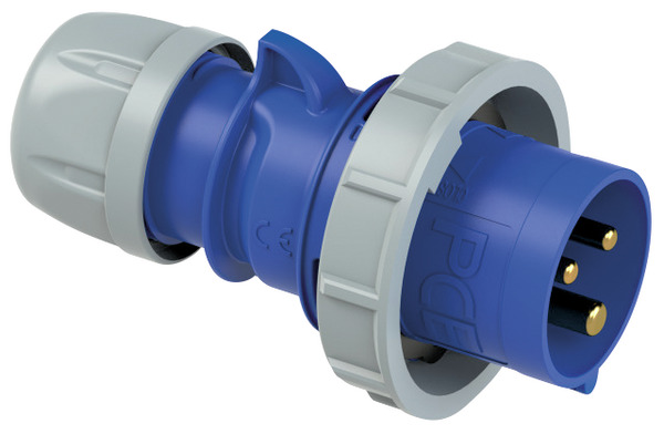 SPINA CEE INDUSTRIALE IP67, 0132-6, 16A 230V, 3 POLI, COLORE BLU, VOLANTE SPINA CEE INDUSTRIALE IP67, 0132-6, 16A 230V, 3 POLI, COLORE BLU, VOLANTE