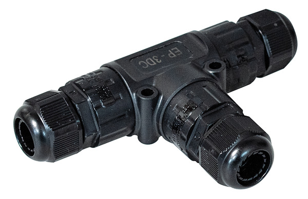 GIUNTOCAVO A "T" IP68 3P-3Derivazioni 17,5A, 450Vac, CON ORING 9,5mm