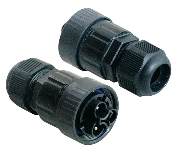 SPINA IP68 3 POLI 17,5A, 450Vac, VOLANTE, CON ORING 9,5mm