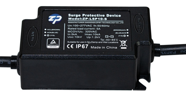 Circuito SPD con protezione sovratensioni 10kV 100-277Vac IP67 per Fari LED (classe di isolamento I) Circuito SPD con protezione sovratensioni 10kV 100-277Vac IP67 per Fari LED (classe di isolamento I)
