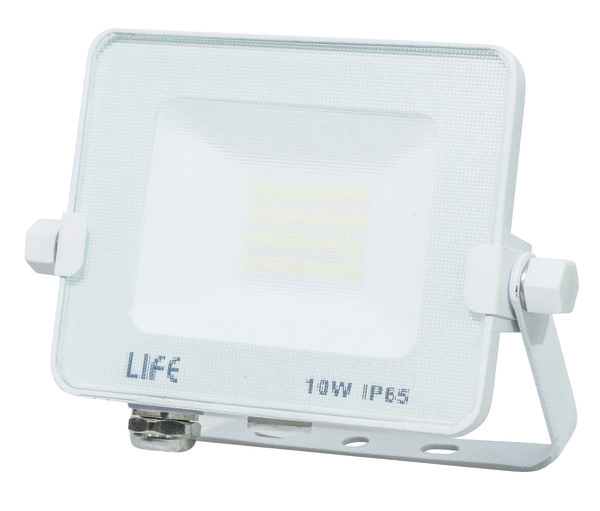 FARETTO SLIM BIANCO IP65, LED SMD Serie FA4, 10W, 110°,3000K, 220-240Vac,LM1000, CRI80, 112x95x22mm