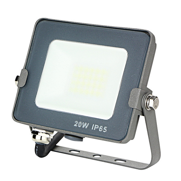 FARETTO SLIM GRIGIO IP65, LED SMD Serie FA4, 20W, 110°,3000K, 220-240Vac,LM1600, CRI80, 112x95x22mm