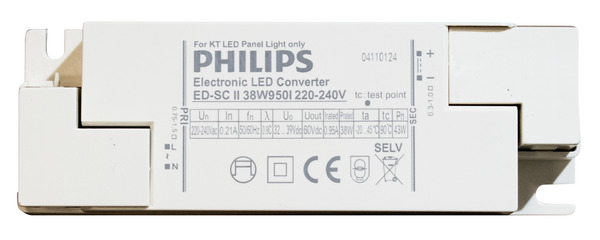 TRASFORMATORE per LED 38W, 950mA, 32-39Vdc, IP20, adatto per 39.9P061041N