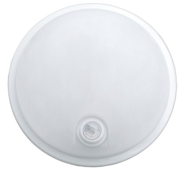 PLAFONIERA A LED ROTONDA IP65 CON SENSORE PIR, 20W, 120°, 4000K, LM2050, CRI80, Misure D.221mm H.72mm