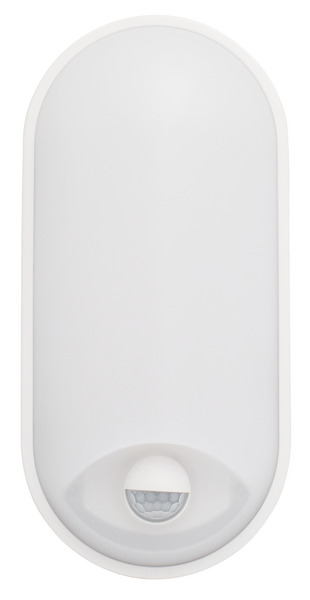 PLAFONIERA A LED OVALE IP65 CON SENSORE PIR, 18W/15W/10W, BA120°, 3000K/4000K/6500K, 220Vac, LM1900, CRI80, Misure 220x106mm H.60mm