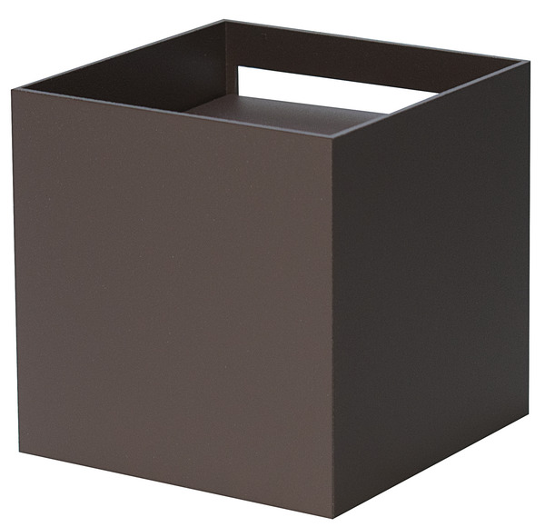 APPLIQUE a LED CUBO, IP65, 220Vac, 12,5W, TRICOLOR, 600LM, CRI80, 100x100mm, Alluminio, colore Brown