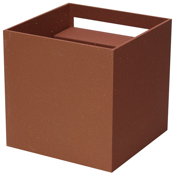 APPLIQUE a LED CUBO, IP65, 220Vac, 12,5W, TRICOLOR, 600LM, CRI80, 100x100mm, Alluminio, colore Acciaio Corten