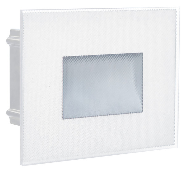 PUNTO LUCE SEGNA PASSO IN VETRO BIANCO, SCATOLA 503, IP65, 220Vac, 3,5W, 3000K-4000K-6000K, 160LM, CRI80, 11*8.5*4,5cm PUNTO LUCE SEGNA PASSO IN VETRO BIANCO, SCATOLA 503, IP65, 220Vac, 3,5W, 3000K-4000K-6000K, 160LM, CRI80, 11*8.5*4,5cm