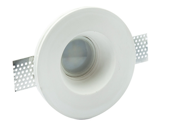 SUPPORTO DA INCASSO IN GESSO PER LAMPADE PAR16 (GU10) ed MR16, DIM. ø13x4,5cm, Made in Italy SUPPORTO DA INCASSO IN GESSO PER LAMPADE PAR16 (GU10) ed MR16, DIM. ø13x4,5cm, Made in Italy