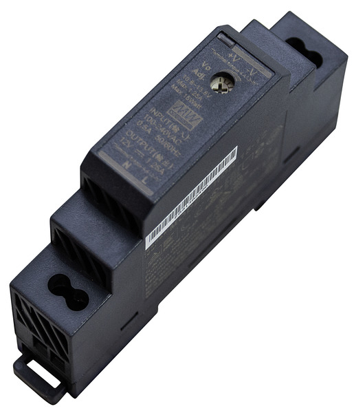 Aliment. Ultra Slim DIN Rail,12Vdc 1,25A 15W IN:85-264V~ DIM.:17,5x90x54,5mm HDR-15-12 MEAN WELL