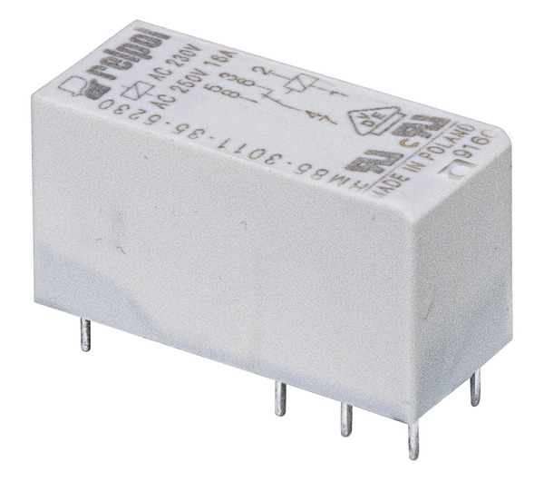 Relè - 1 polo 16A - pin 5mm -230Vac AgSnO2 1CO (SPDT) (Singolo polo, doppio contatto) IP67 H15,7m Relè - 1 polo 16A - pin 5mm -230Vac AgSnO2 1CO (SPDT) (Singolo polo, doppio contatto) IP67 H15,7m