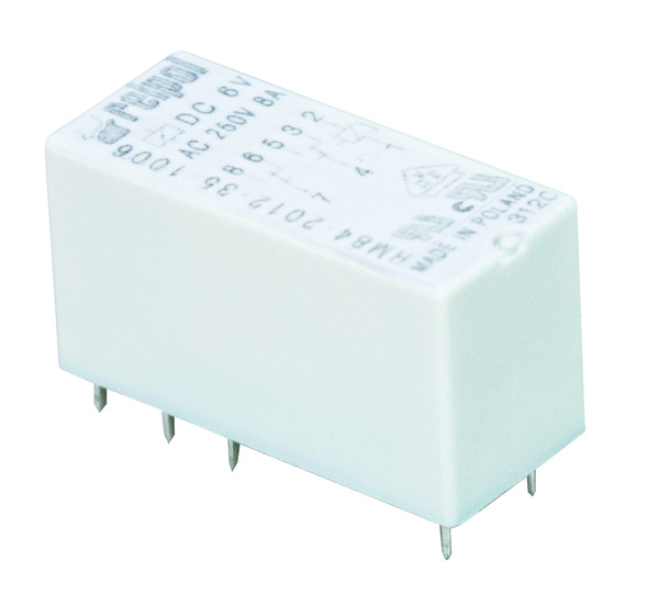 Relè - 2 poli 8A - pin 5mm - 6Vdc - AgNi 2CO (DPDT) (Doppio polo, doppio contatto) IP67 H15,7mm Relè - 2 poli 8A - pin 5mm - 6Vdc - AgNi 2CO (DPDT) (Doppio polo, doppio contatto) IP67 H15,7mm