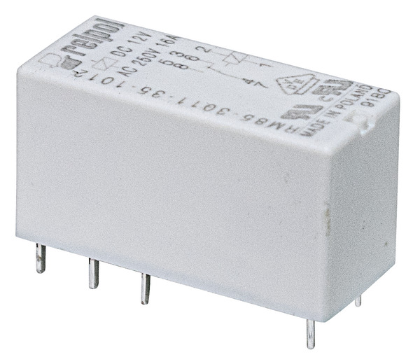 Relè - 1 polo 16A - pin 5mm - 12Vdc - AgSnO2 1CO (SPDT) (Singolo polo, doppio contatto) IP67 H15,7mm Relè - 1 polo 16A - pin 5mm - 12Vdc - AgSnO2 1CO (SPDT) (Singolo polo, doppio contatto) IP67 H15,7mm