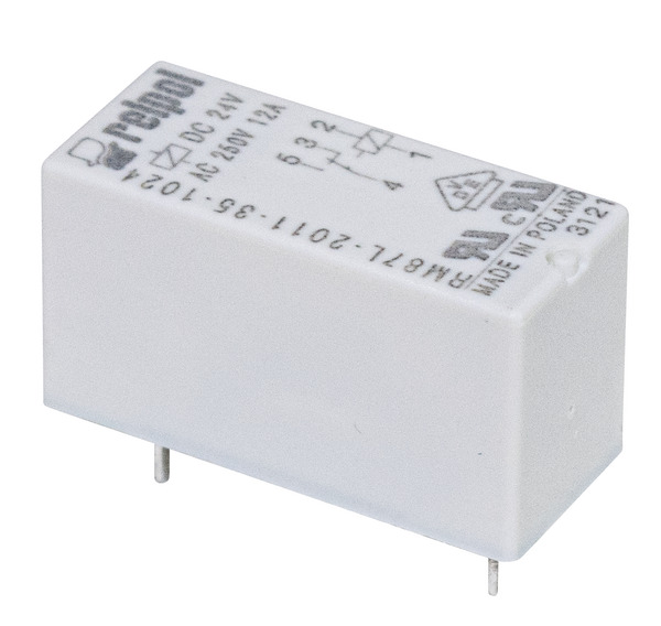 Relè - 1 polo 12A - pin 5mm - 24Vdc - AgNi 1CO (SPDT) (Singolo polo, doppio contatto) IP67 H15,7mm Relè - 1 polo 12A - pin 5mm - 24Vdc - AgNi 1CO (SPDT) (Singolo polo, doppio contatto) IP67 H15,7mm