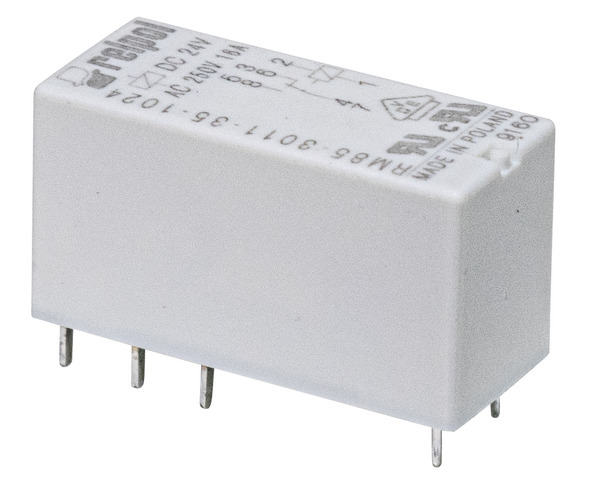 Relè - 1 polo 16A - pin 5mm - 24Vdc - AgSnO2 1CO (SPDT) (Singolo polo,doppio contatto) IP67 H15,7mm Relè - 1 polo 16A - pin 5mm - 24Vdc - AgSnO2 1CO (SPDT) (Singolo polo,doppio contatto) IP67 H15,7mm
