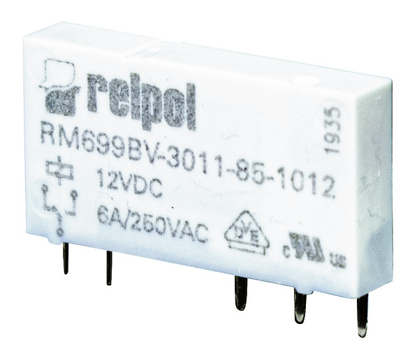 Relè miniatura Slim PCB - 1 polo 6A - 12Vdc - AgSnO2 1CO (SPDT) (Singolo polo, doppio contatto) IP67 Relè miniatura Slim PCB - 1 polo 6A - 12Vdc - AgSnO2 1CO (SPDT) (Singolo polo, doppio contatto) IP67