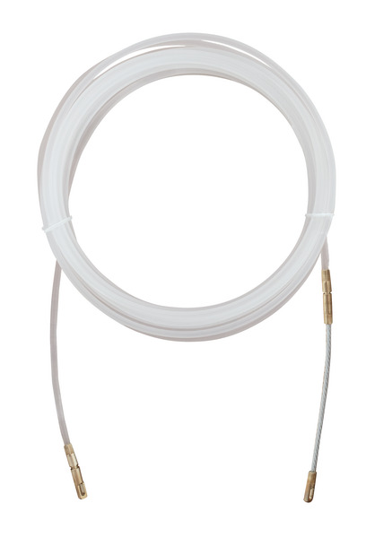 SONDA TIRACAVI IN NYLON CON PUNTALE GUIDACURVE E TIRANTE SVITABILI ED INTERCAMBIABILI, D.4mm, LUNGHEZZA 5m, colore Bianco