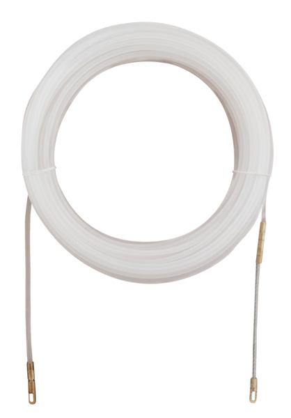 SONDA TIRACAVI IN NYLON CON PUNTALE GUIDACURVE E TIRANTE SVITABILI ED INTERCAMBIABILI, D.4mm, LUNGHEZZA 15m, colore Bianco