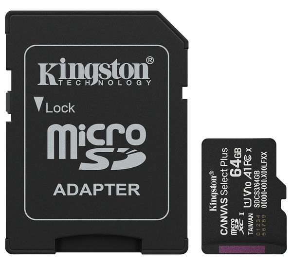 MICRO SD CARD  64GB (T-FLASH) CLASS 10 GEN 3 KINGSTON